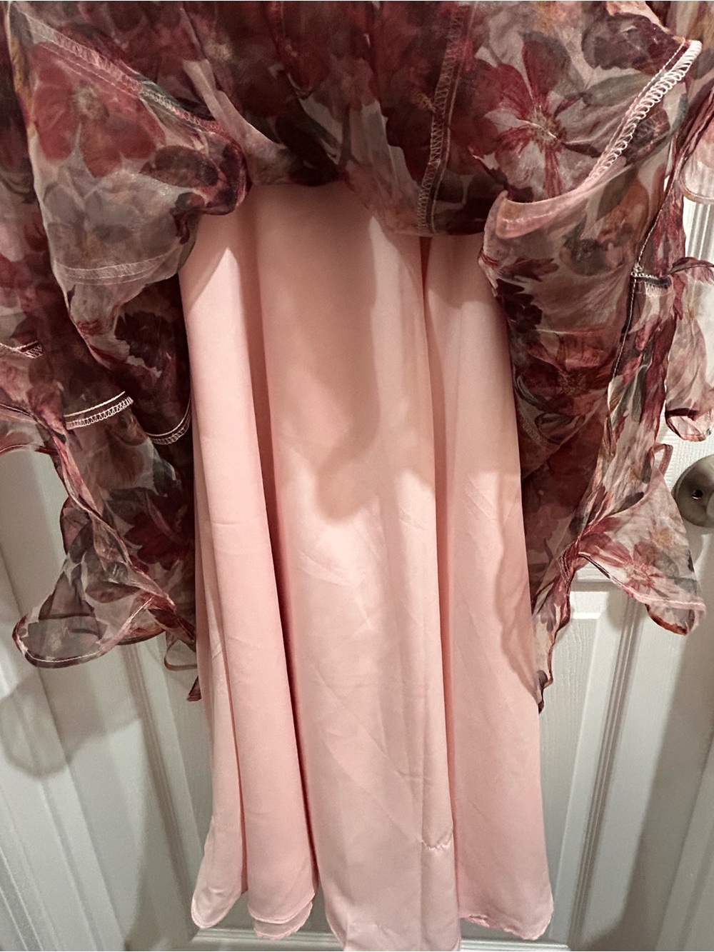 GB girls Rose-Brown Floral Ruffle Tiered Dress - Picture 7 of 10